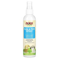 Спрей від бліх та кліщів для собак, Flea and tick spray, NOW Foods, 237 мл