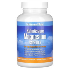 Цитрат магнію, Magnesium, Nature's Plus, Kalmassure, 420 мг, 120 веганських капсул (105 мг на капсулу)