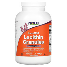 Лецитин у гранулах, Lecithin, Now Foods, без ГМО, 454 г