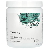 Суперфуд, Daily Greens Plus, Thorne, для здоровья разума и тела, 204 грамма