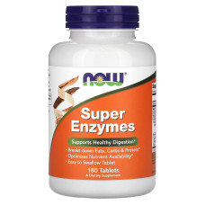 Ферменти для травлення, Super Enzymes, Now Foods, 180 таблеток