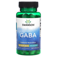 ГАМК (гамма-аміномасляна кислота), GABA, Swanson, 500 мг, 100 капсул