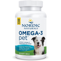 Омега-3 для собак, Omega-3 Pet, Nordic Naturals, способствует здоровью сердца, кожи, шерсти и иммунитета, 90 капсул