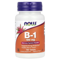 Тіамін, Вітамін В1, Vitamin B-1, NOW Foods, 100 мг, 100 таблеток