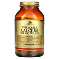 Кальций жевательный, Chewable Calcium, Solgar, 500 мг, 120 вафель