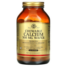 Кальцій жувальний, Chewable Calcium, Solgar, 500 мг, 120 вафель