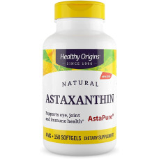 Астаксантин, Astaxanthin, Healthy Origins, 4 мг, 150 гелевых капсул