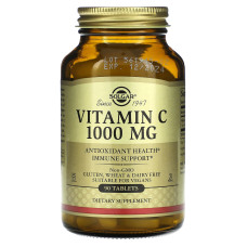 Витамин С, Vitamin C, Solgar, 1000 мг, 90 таблеток