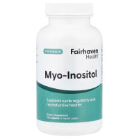 Міо-інозитол, для жінок та чоловіків, Myo-Inositol, Fairhaven Health, 2000 мг, 120 капсул (500 мг у капсулі)