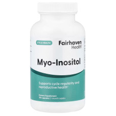 Міо-інозитол, для жінок та чоловіків, Myo-Inositol, Fairhaven Health, 2000 мг, 120 капсул (500 мг у капсулі)
