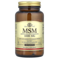 Метилсульфонілметан, MSM, Solgar, 1000 мг, 120 таблеток
