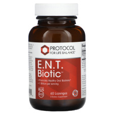 Пробіотик, ENT Biotic, Protocol for Life Balance, 1 млрд, 60 льодяників