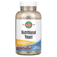 Харчові дріжджі, Nutritional Yeast, KAL, 500 таблеток