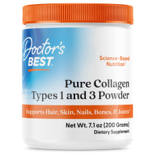 Коллаген тип 1 и 3, Collagen, Doctors Best, порошок, 200 г