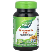 Пажитник, Fenugreek, Nature's Way, семена, 1130 мг, 100 веганских капсул (565 мг на капсулу)