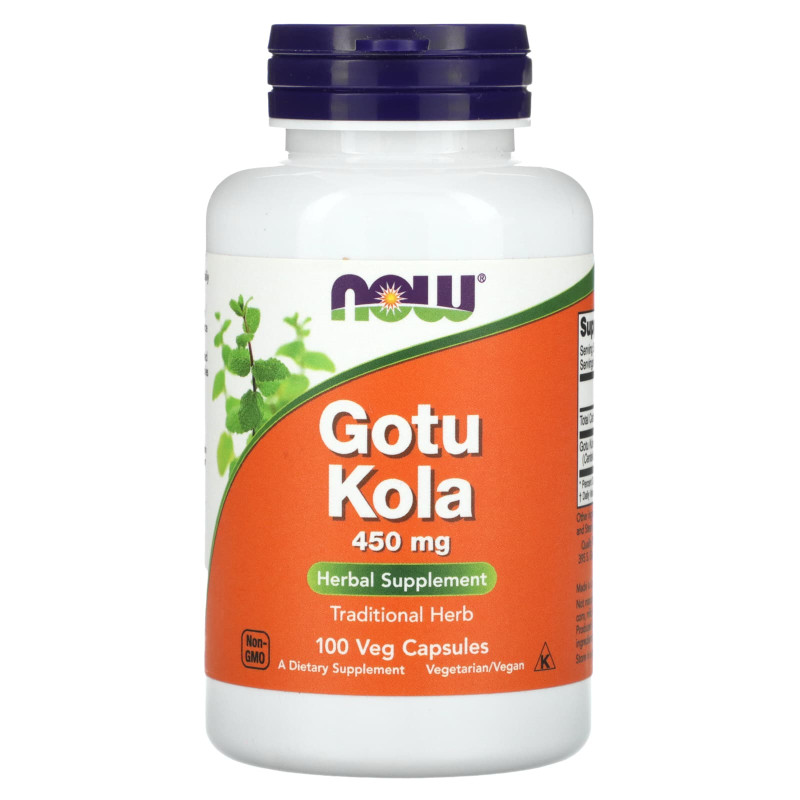 Готу кола (Gotu Kola), Now Foods, 450 мг, 100 вегетарианских капсул