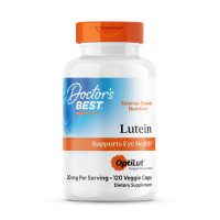 Лютеїн, Lutein with OptiLut, Doctors Best, 20 мг, 120 веганських капсул (10 мг у капсулі)