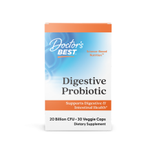 Пробіотики, Digestive Probiotic, Doctor's Best, для травної системи, 20 млрд КУО, 30 капсул