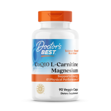 Коензим Q10 карнітин та магній, CoQ10 L-Carnitine Magnesium, Doctor's Best, 90 веганських капсул