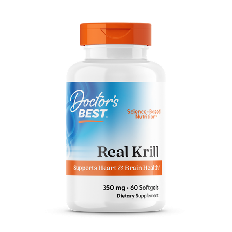 Олія криля, Real Krill, Doctor's Best, 350 мг, 60 гелевих капсул