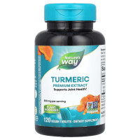 Куркумин, Turmeric, Nature's Way, премиум экстракт, 500 мг, 120 веганских таблеток