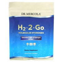 Молекулярный водород, H2-2-Go, Dr. Mercola, 30 двойных упаковок, 60 таблеток