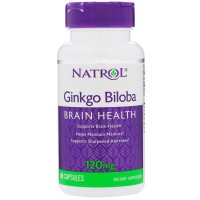 Гинкго билоба, Ginkgo Biloba, Natrol, 120 мг, 60 капсул