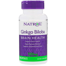Гінкго білоба, Ginkgo Biloba, Natrol, 120 мг, 60 капсул