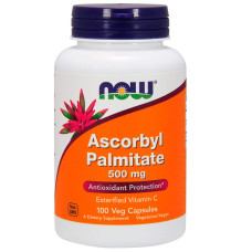 Аскорбил пальмитат, Ascorbyl Palmitate, Now Foods, 500 мг, 100 вегетарианских капсул