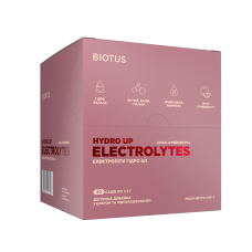 Электролиты Гидро Ап, Eloctrolytes Hydro Up, Biotus, с сахаром и подсластителем, вкус "Грейпфрут", 30 саше (219 г)