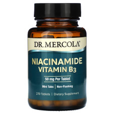 Ниацинамид (витамин B3), Niacinamide Vitamin B3, Dr. Mercola, 50 мг, 270 таблеток