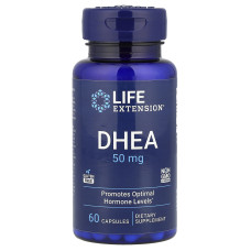 ДГЕА (дегідроепіандростерон), DHEA, Life Extension, 50 мг, 60 капсул