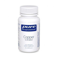 Мідь (цитрат), Copper (citrate), Pure Encapsulations, форма міді з високою біодоступністю, 60 капсул