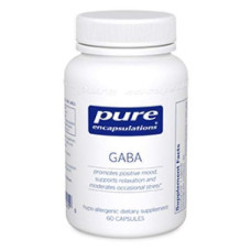 ГАМК, GABA, Pure Encapsulations, підтримка релаксації та зменшення випадкового стресу, 60 капсул