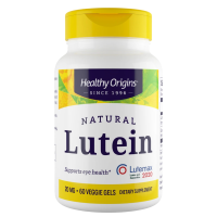 Лютеин, Lutein, Healthy Origins, Lutemax 2020 с зеаксантином для глаз, 20 мг, 60 вегетарианских гелевых капсул