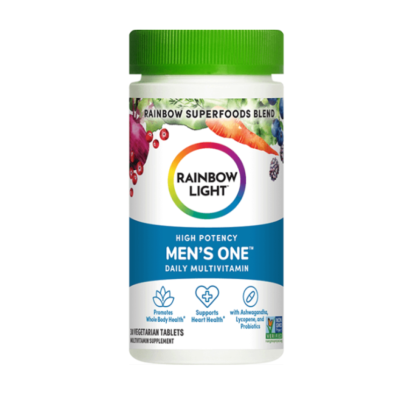 Мультивітаміни для чоловіків, Men's One, Rainbow Light, одна на день, висока ефективність, 30 вегетаріанських таблеток