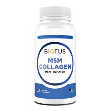 МСМ + колаген, MSM + collagen, Biotus, 120 капсул
