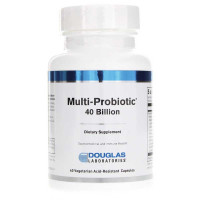 Поддержка кишечной флоры, Multi-Probiotic, Douglas Laboratories, 40 млрд КОЕ, 60 вегетарианских кислоустойчивых капсул