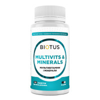 Мультивитамины и минералы, Multivits & Minerals, Biotus, 120 таблеток