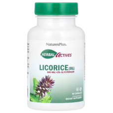 Корінь солодки, Licorice (DGL) Nature's Plus, Herbal Actives, 500 мг, 60 капсул
