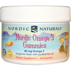 Рыбий жир для детей (мандарин), Omega-3 Gummies, Nordic Naturals, 82 мг, 60 желе