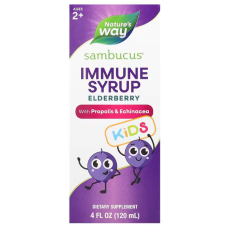 Черная бузина для детей от 2 лет, Sambucus for Kids, Nature's Way, сироп для иммунитета с прополисом и эхинацеей, 120 мл