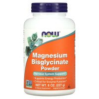 Магний бисглицинат, Magnesium Bisglycinate, Now Foods, порошок, 227 г