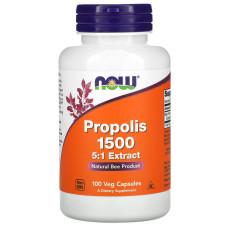 Прополис, Propolis 1500, NOW Foods, 100 вегетарианских капсул