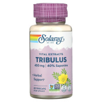 Трибулус, Tribulus Extract, Solaray, для чоловіків, 450 мг, 60 вегетаріанських капсул