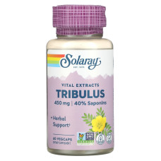 Трибулус, Tribulus Extract, Solaray, для мужчин, 450 мг, 60 вегетарианских капсул