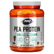Гороховый протеин, Pea Protein, Now Foods, Sports, порошок, сливочный шоколад, 907 г