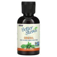 Стевія, Better Stevia, Now Foods, рідкий підсолоджувач з нульовою калорійністю, оригінал, 59 мл