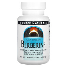 Берберин, Berberine, Source Naturals, 500 мг, 60 вегетаріанських капсул