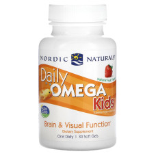 Риб'ячий жир для дітей, Daily Omega Kids, Nordic Naturals, 1 на день, фруктовий смак, 30 капсул